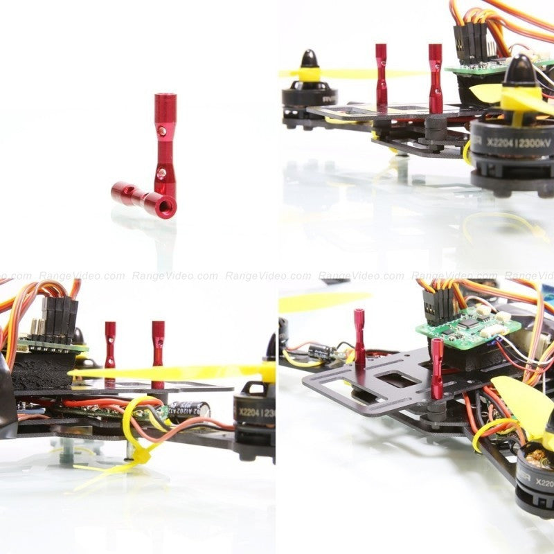 HQ 4.5mm Round Female-Female Standoff M3x0.5x25mm - red (2pcs/set)