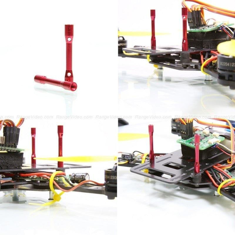 HQ 4.5mm Round Female-Female Standoff M3x0.5x35mm - red (2pcs/set)