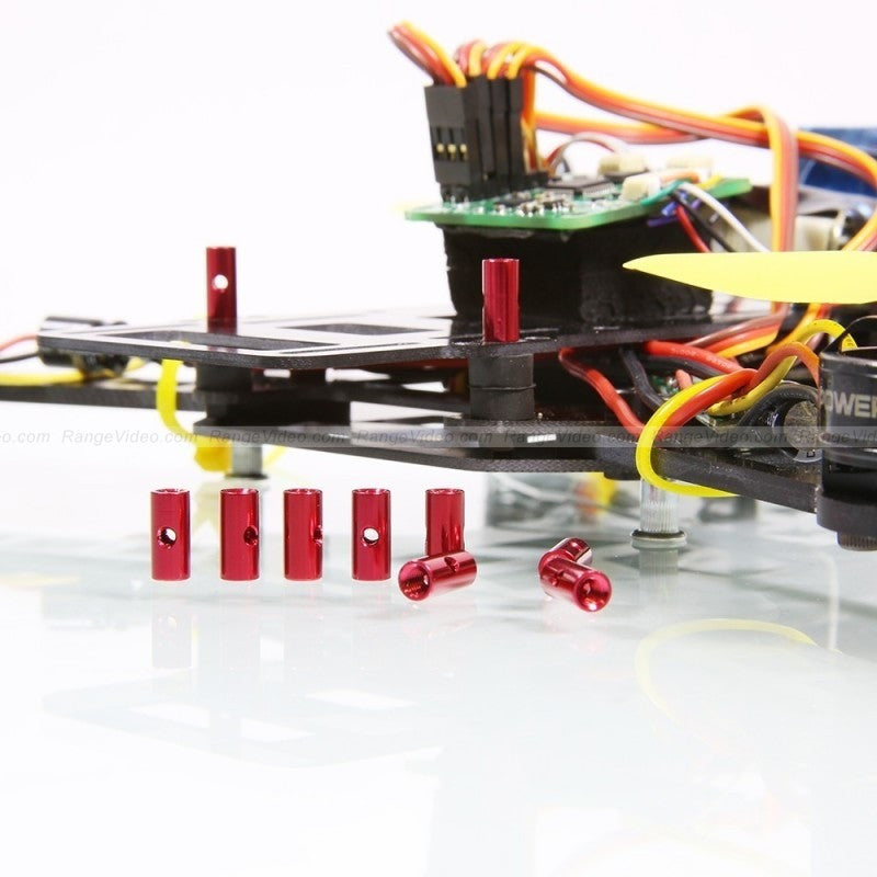 HQ 4.5mm Round Female-Female Standoff M3x0.5x10mm - red (10pcs/set)