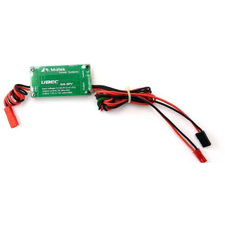 Matek UBEC for HV servo, Gimbal & Camera Systems, 5A-12V/7.2V