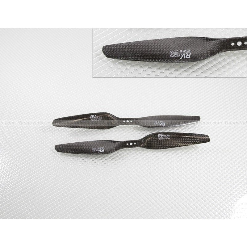 RVPROP  10 X 5.5  Carbon Fiber Multirotor Propeller CW & CCW Propeller Set 