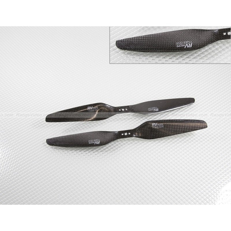 RVPROP  11 X 5.5  Carbon Fiber Multirotor Propeller CW & CCW Propeller Set 