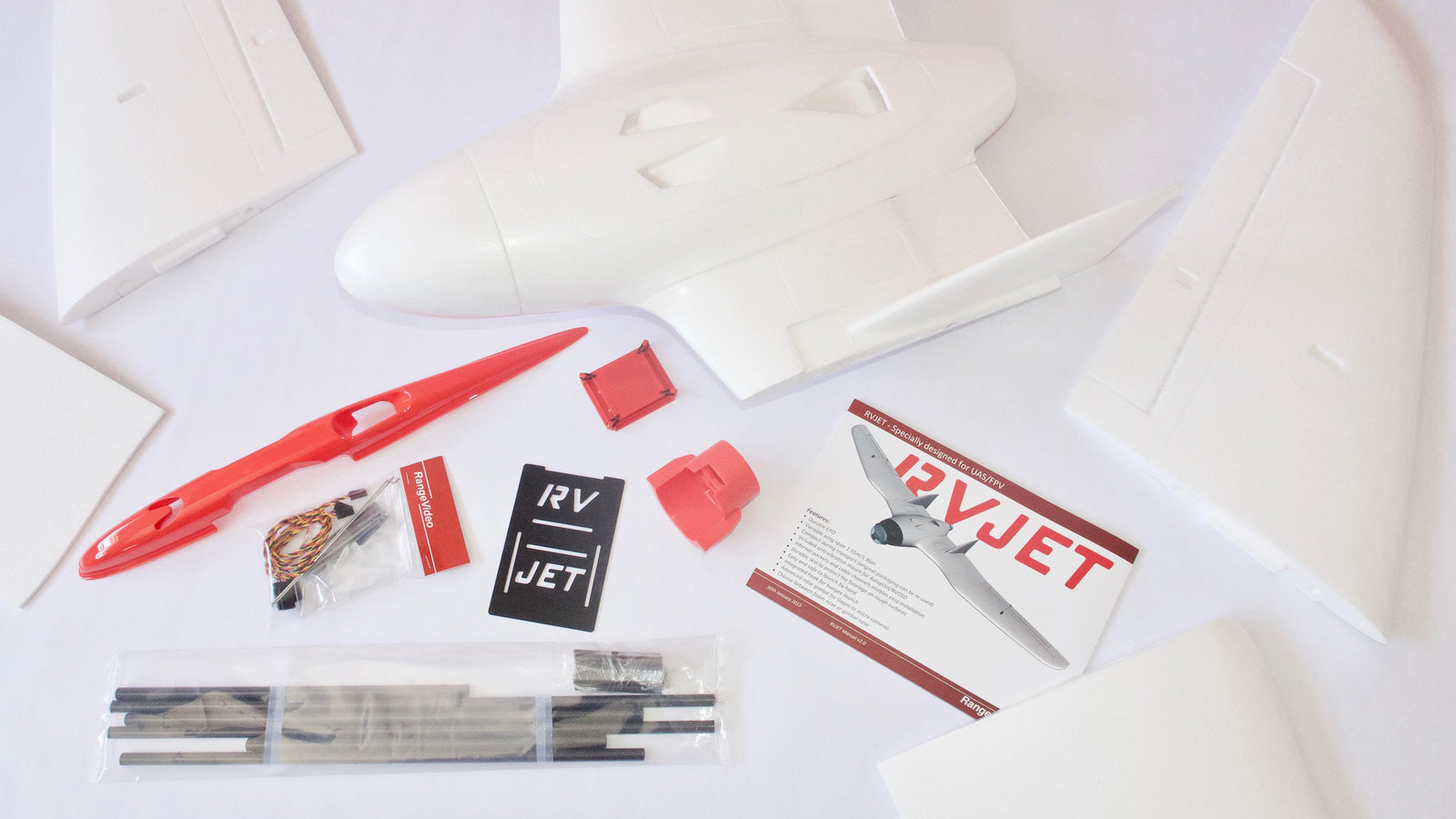 RVJET 1950 mm FPV Flying Wing , no pan and tilt, no servos