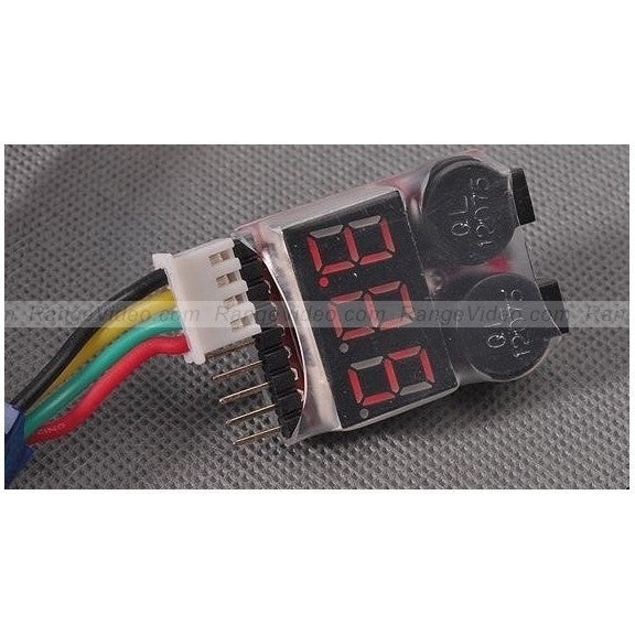 Lipo Battery Voltage Tester & 2-8S Low Voltage Buzzer