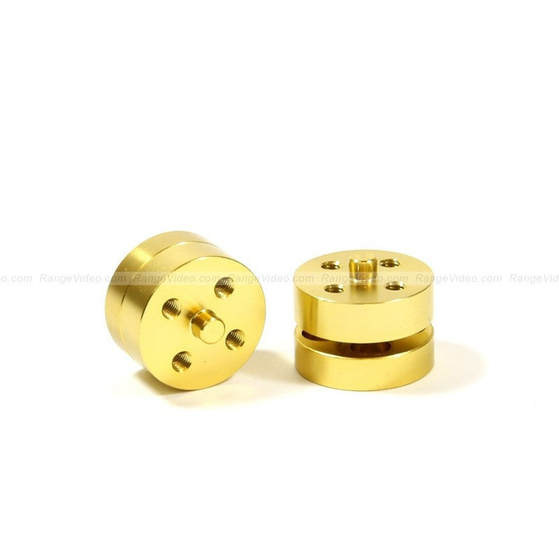 1 Pair CW/CCW CNC Aluminum Alloy Quick Mount Propeller Adapter Propeller Base Holder-Yellow