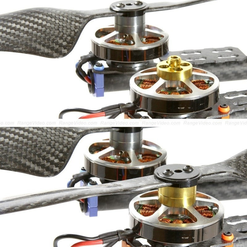 1 Pair CW/CCW CNC Aluminum Alloy Quick Mount Propeller Adapter Propeller Base Holder-Yellow