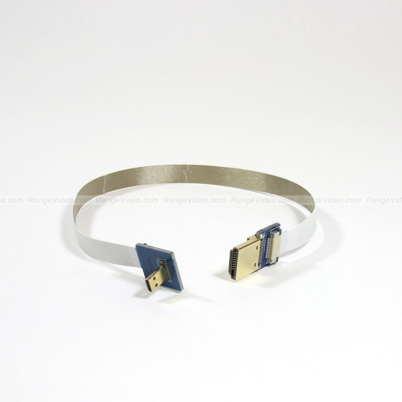 Thin HDMI Mini to Standard HDMI Flat Ribbon Cable –30cm