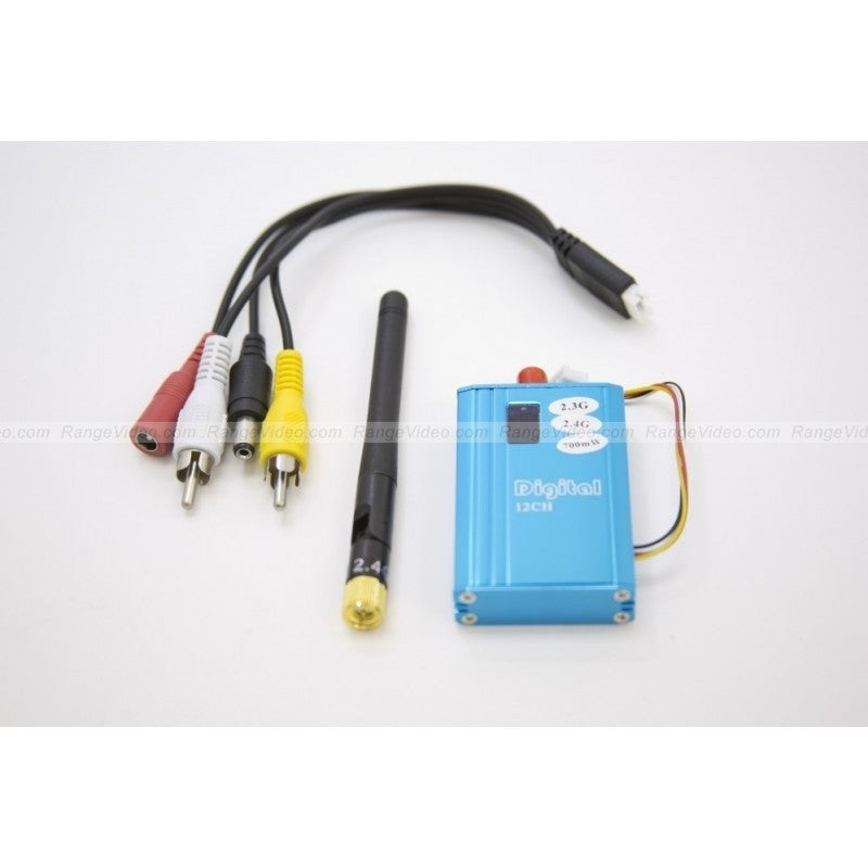 2.4 GHz 700mW FPV video transmitter w/antenna & harness