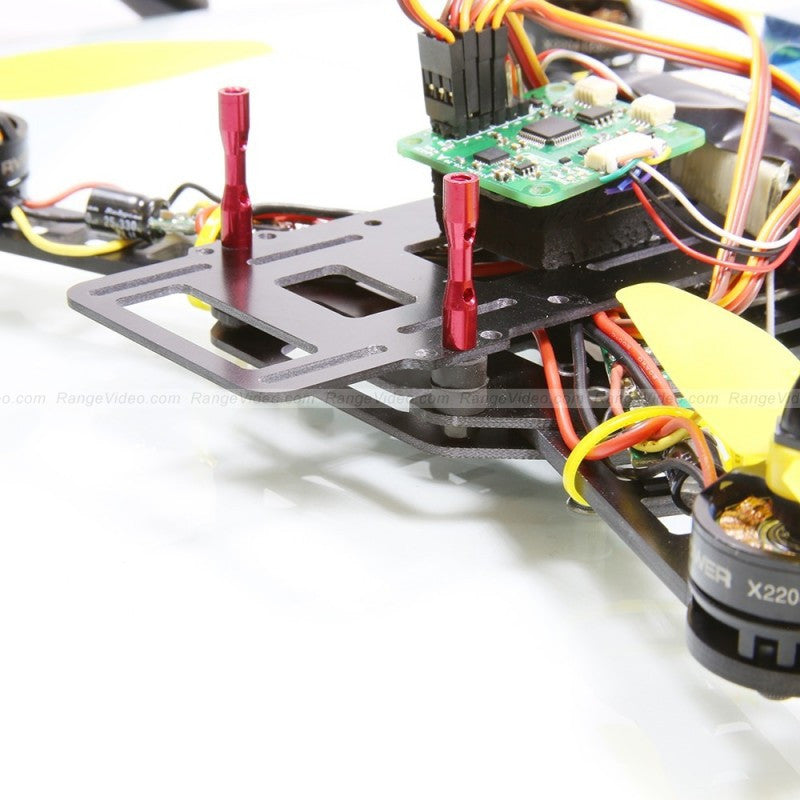 HQ 4.5mm Round Female-Female Standoff M3x0.5x25mm - red (2pcs/set) 