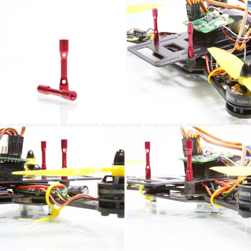 HQ 4.5mm Round Female-Female Standoff M3x0.5x30mm - red (2pcs/set)