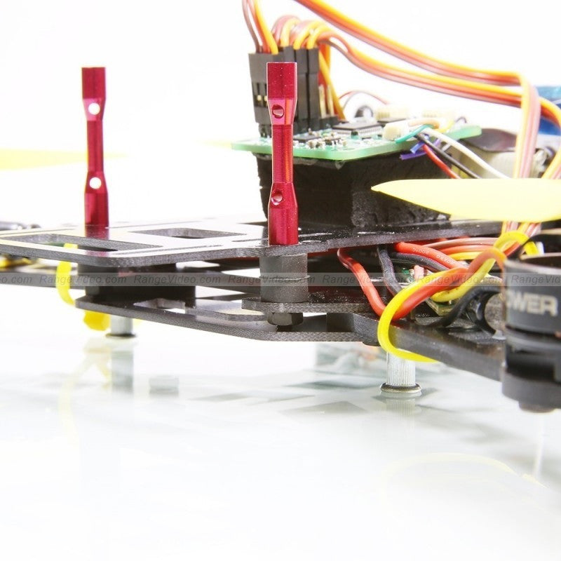 HQ 4.5mm Round Female-Female Standoff M3x0.5x30mm - red (2pcs/set)