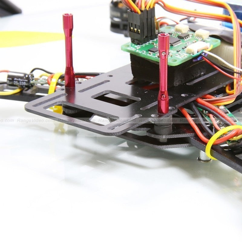 HQ 4.5mm Round Female-Female Standoff M3x0.5x35mm - red (2pcs/set)