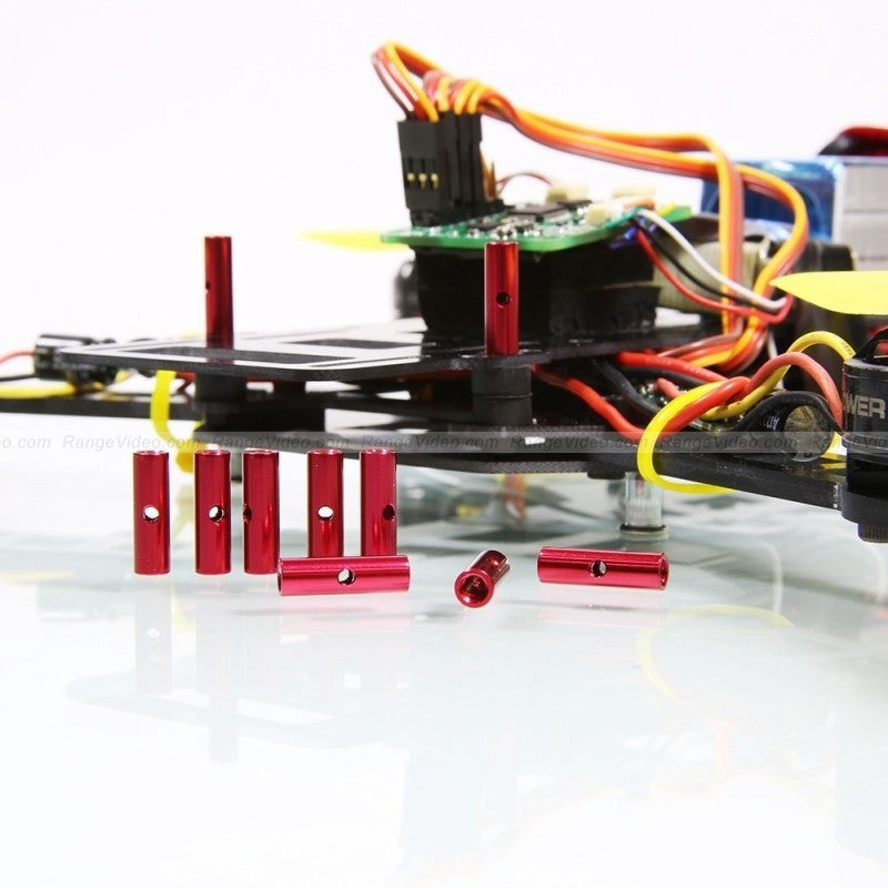 HQ 4.5mm Round Female-Female Standoff M3x0.5x15mm - red (10pcs/set) 