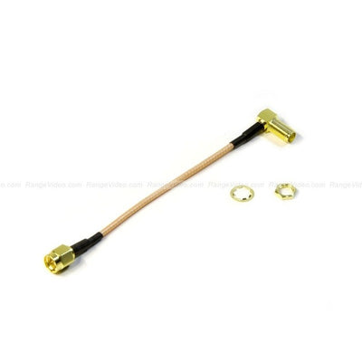 Pigtail wire SMA male right angle to SMA female