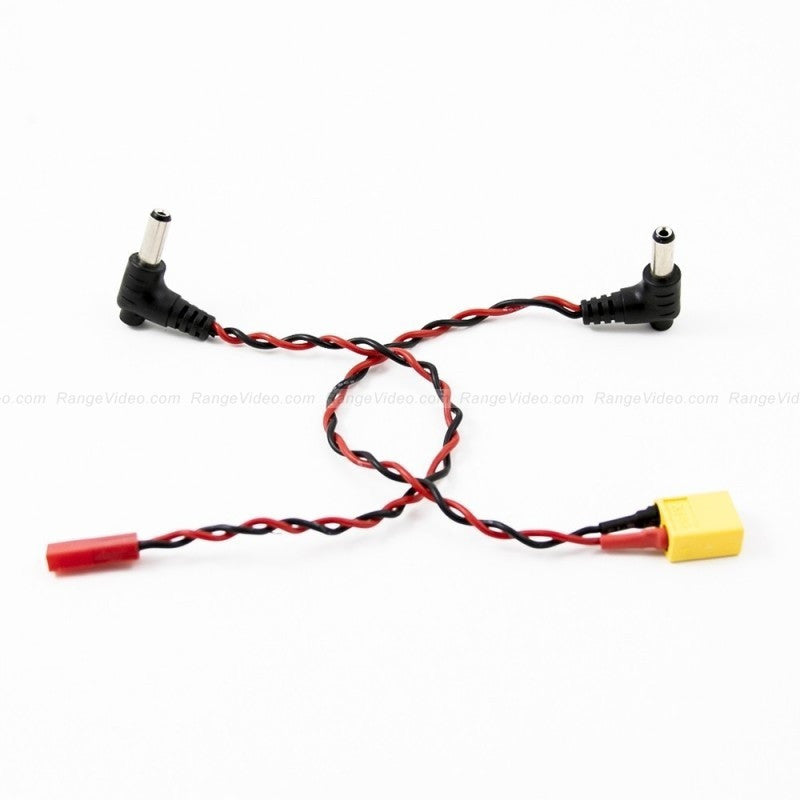 Battery adapter cables XT60 / JST to 2.1mm barrel (2 pack) 