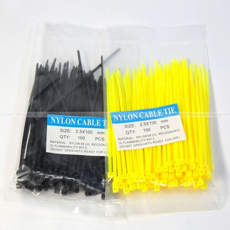 Self-locking Nylon Cable Zip Tie 2.5x100mm (100pcs/set)