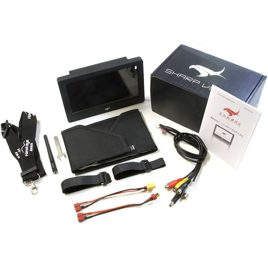 Bigger Pilot 7" LCD High Brightness Monitor with 5.8 GHz Receiver and DVR