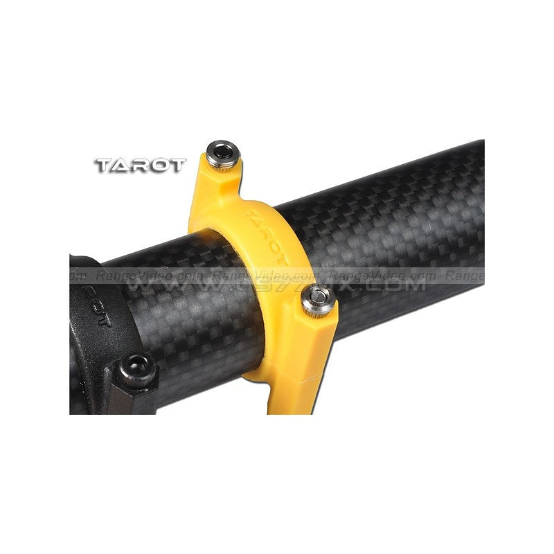 TL100A01- Tarot 25MM  Tube Clamp Plastic black/yellow