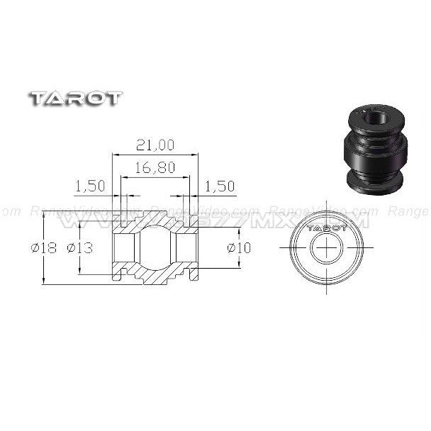 TL100A19- Tarot gimbal shock ball black