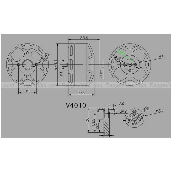 Sunnysky V4010 brushless motor (44.40mm dia)
