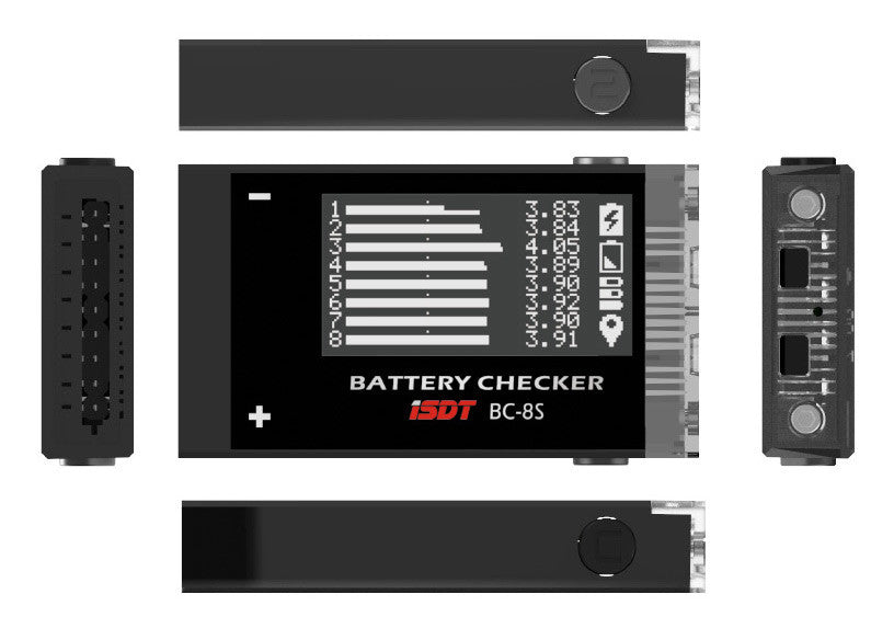 ISDT BC-8S Battery Checker with  Buzzer OLED Screen