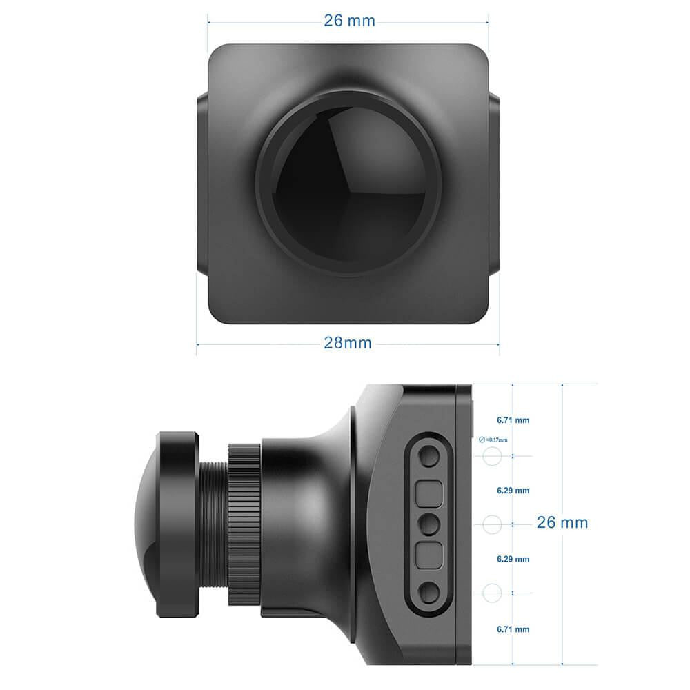 Foxeer Monster V2 1200TVL 1/3 CMOS 16:9 PAL/NTSC IR Block FPV Camera w/ OSD and Audio