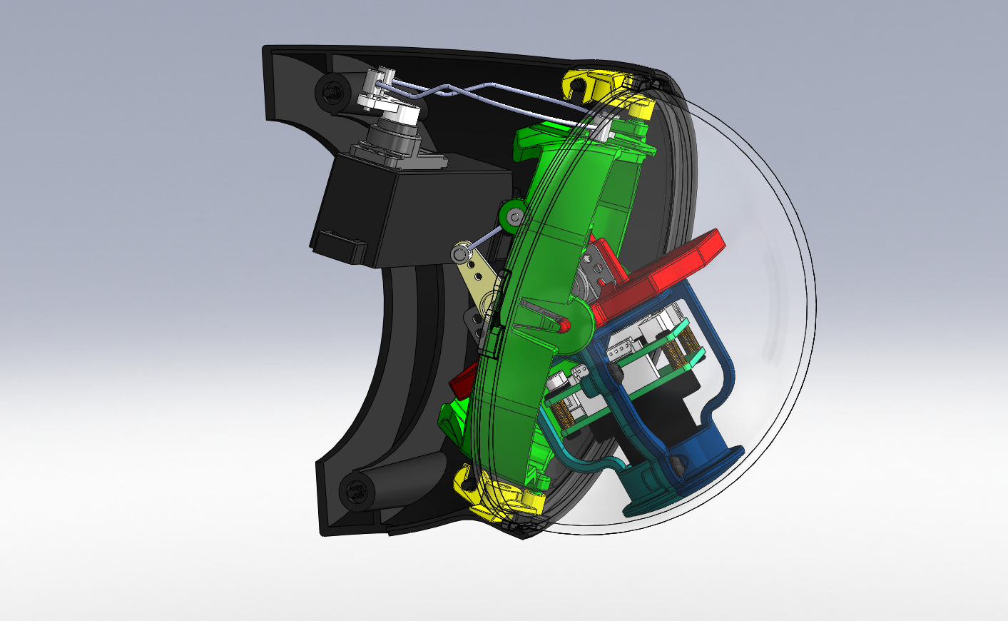 RVJET 1950 mm FPV Flying Wing Kit with Pan and Tilt Dome- EPP Black