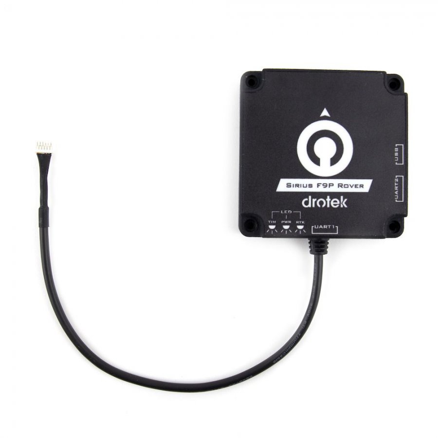 Dual band L1/L1 GPS F9P with active antenna + RM3100 compass SIRIUS RTK GNSS ROVER (