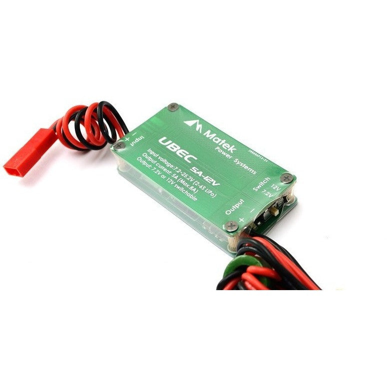 Matek UBEC for HV servo, Gimbal & Camera Systems, 5A-12V/7.2V